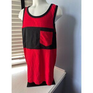 Men's CSG Champs Sport Gear red and black pocket sleeveless tank Small